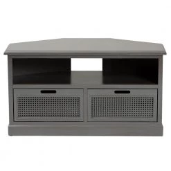 Sheldon 39.4 in. Grey TV Stand Fits TV's up to 42 in. by Baxton Studio