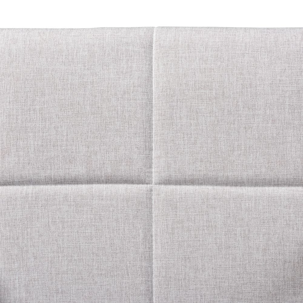 Theresa Greyish Beige and Walnut Brown Fabric Accent Chair (Set of 2) by Baxton Studio - Image 5