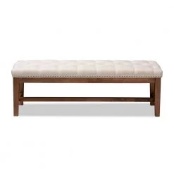Ainsley Light Beige Bench by Baxton Studio