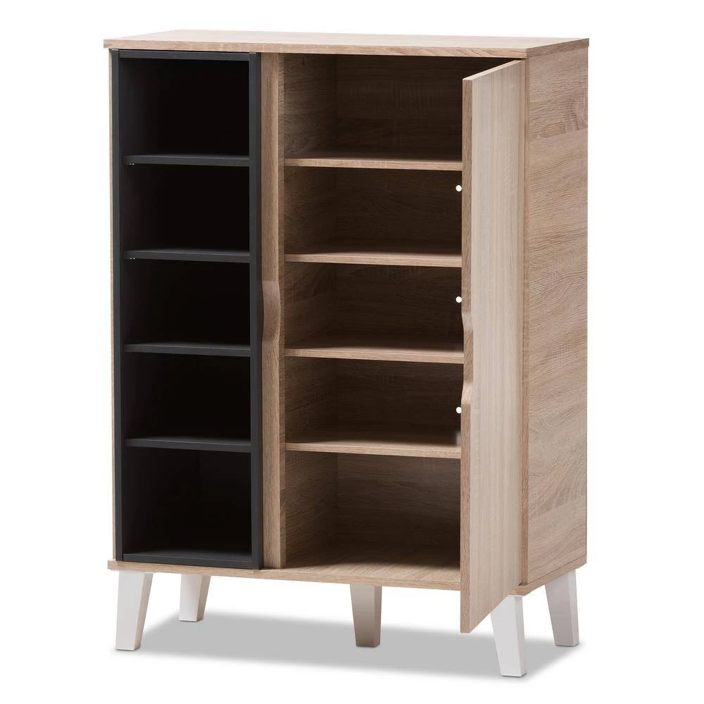 Adelina Light Brown Wood Storage Cabinet by Baxton Studio - Image 6