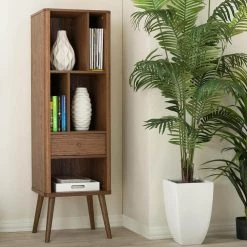 Ellingham Medium Brown Storage Cabinet by Baxton Studio