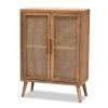 Alina Oak 2-Door Accent Storage Cabinet by Baxton Studio