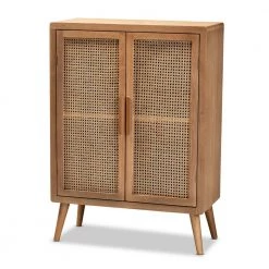 Alina Oak 2-Door Accent Storage Cabinet by Baxton Studio