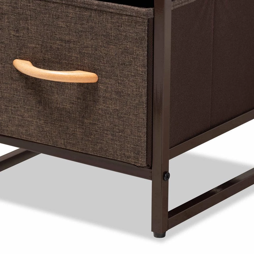 Volkan Multi-Colored and Black 4-Drawer Storage Cabinet by Baxton Studio - Image 6