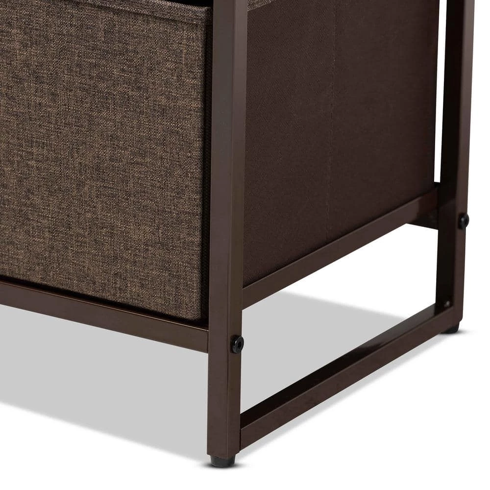 Volkan Multi-Colored and Black 5-Drawer Storage Cabinet by Baxton Studio - Image 5