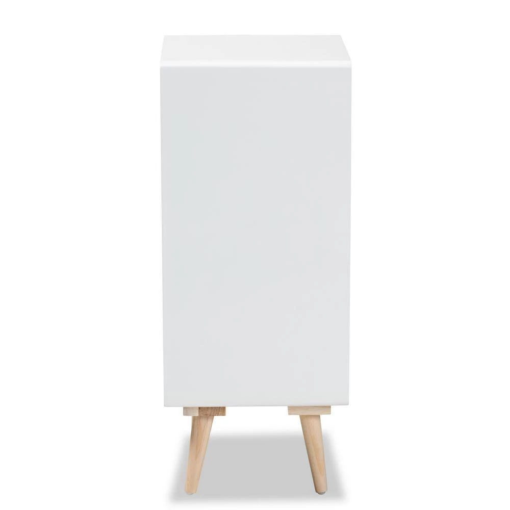 Bairn Multi-Colored and Oak Brown 3-Drawer Storage Cabinet by Baxton Studio - Image 4