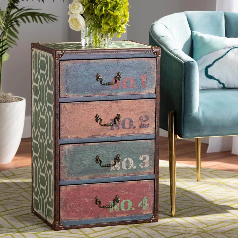 Amandine Multicolor Storage Cabinet by Baxton Studio - Image 10