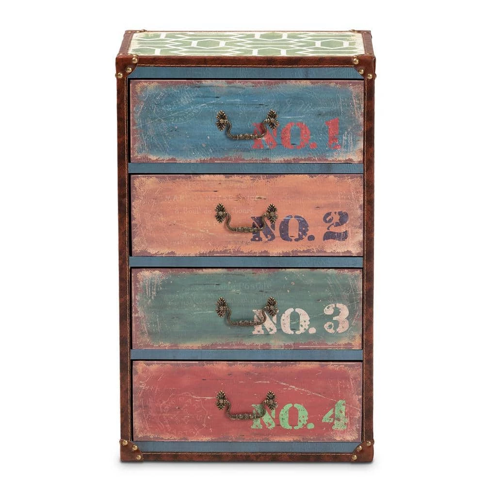 Amandine Multicolor Storage Cabinet by Baxton Studio