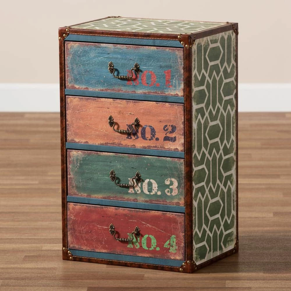Amandine Multicolor Storage Cabinet by Baxton Studio - Image 9