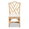 Sonia Natural and White Dining Chair by Baxton Studio