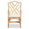 Delta Natural and White Dining Chair by Baxton Studio