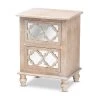 Celia 2-Drawer Natural Nightstand by Baxton Studio