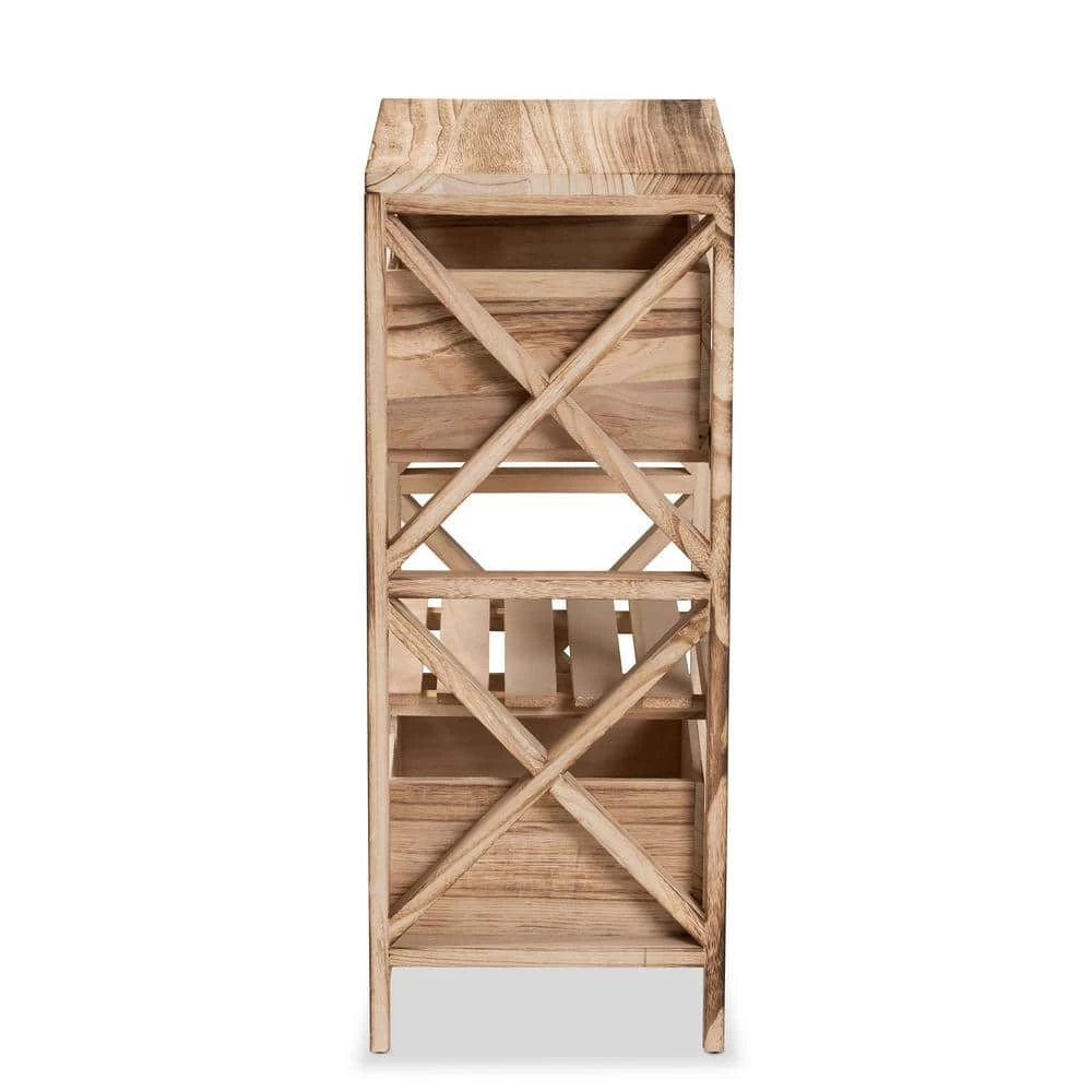 Mandell Natural Brown Storage Cabinet with 2-Drawers by Baxton Studio - Image 4