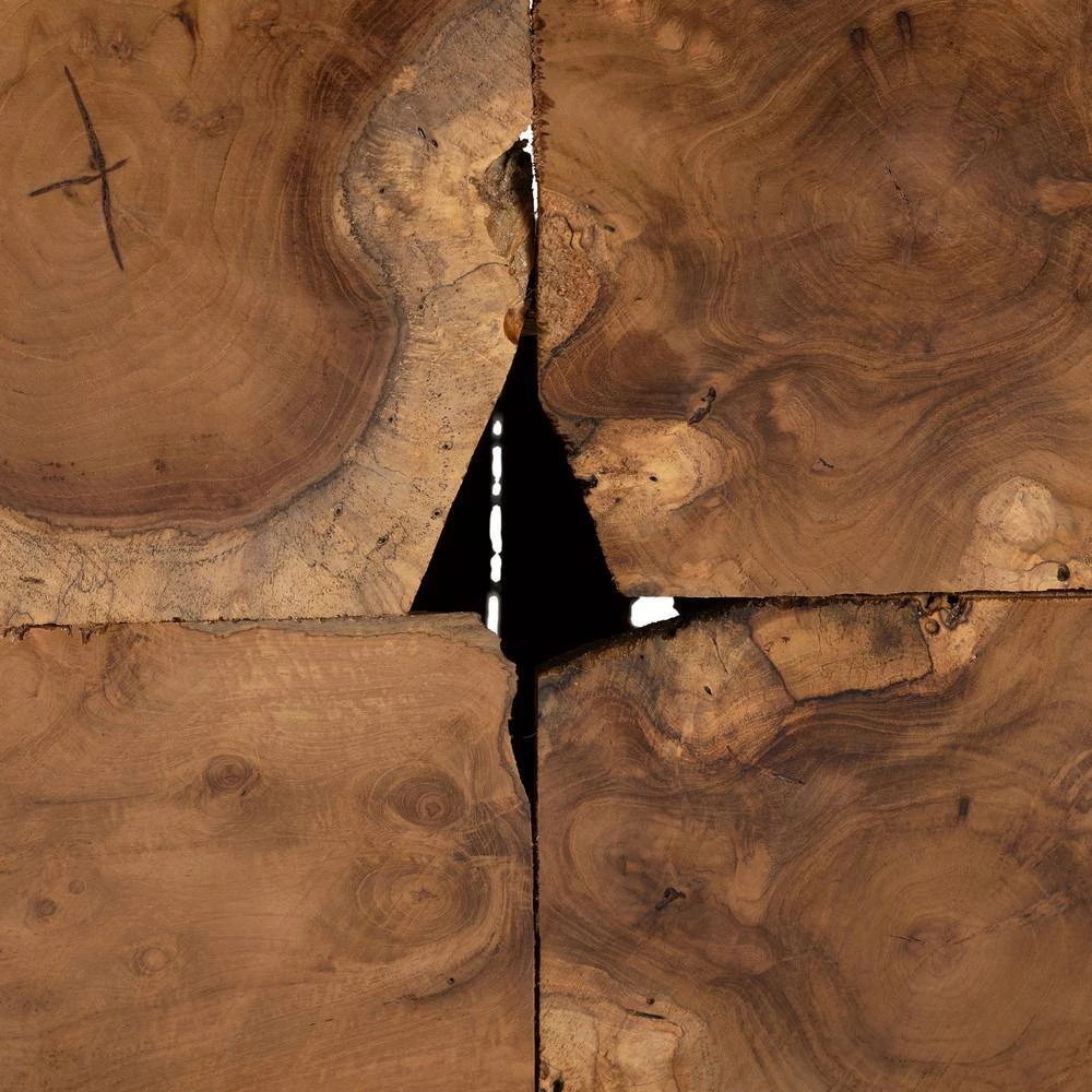 Eldora 17 in. Natural Brown Square Wood End Table by Baxton Studio - Image 4