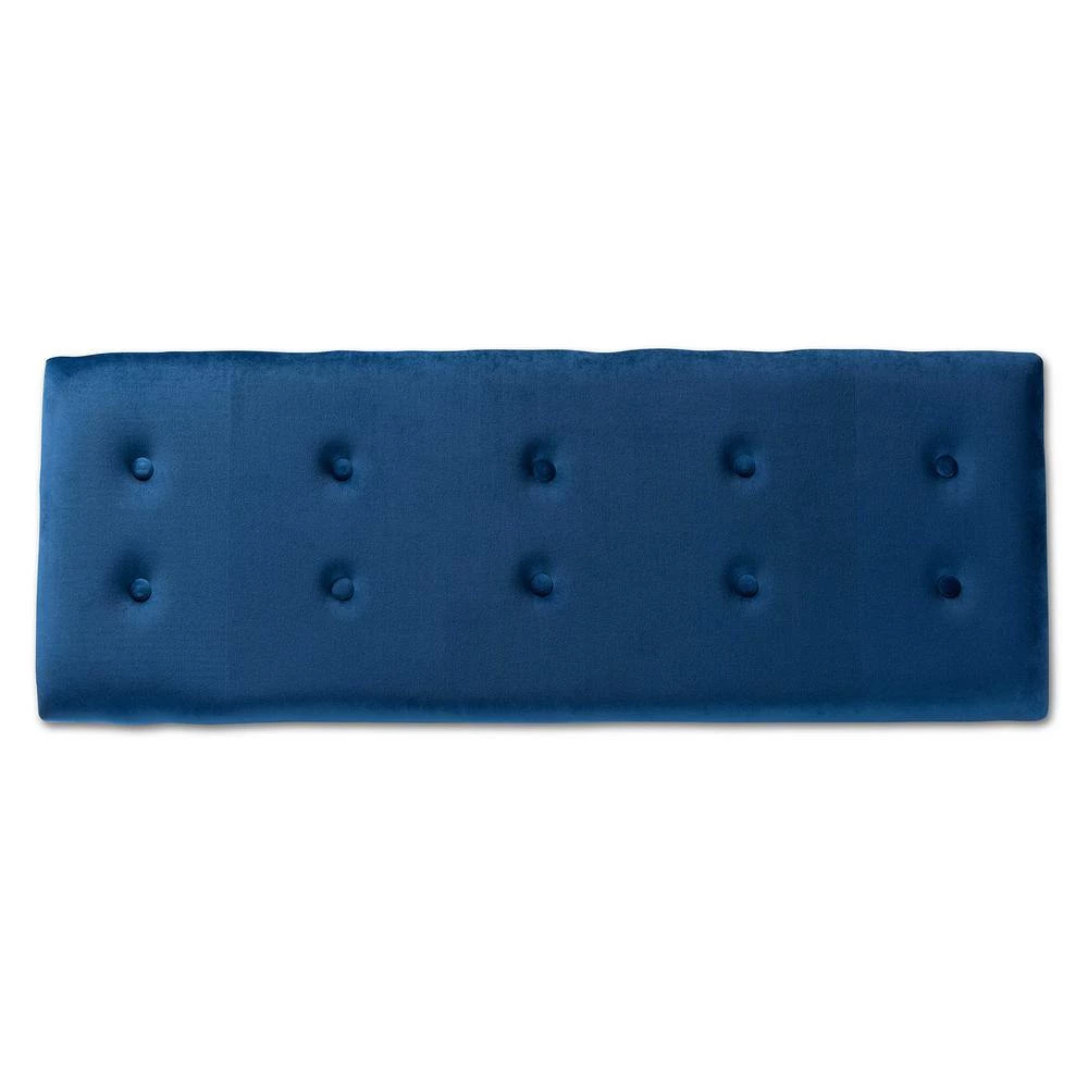 Caine Navy Blue and Dark Brown Storage Bench (15.9 in. H x 42.5 in. W x 15.7 in. D) by Baxton Studio - Image 7