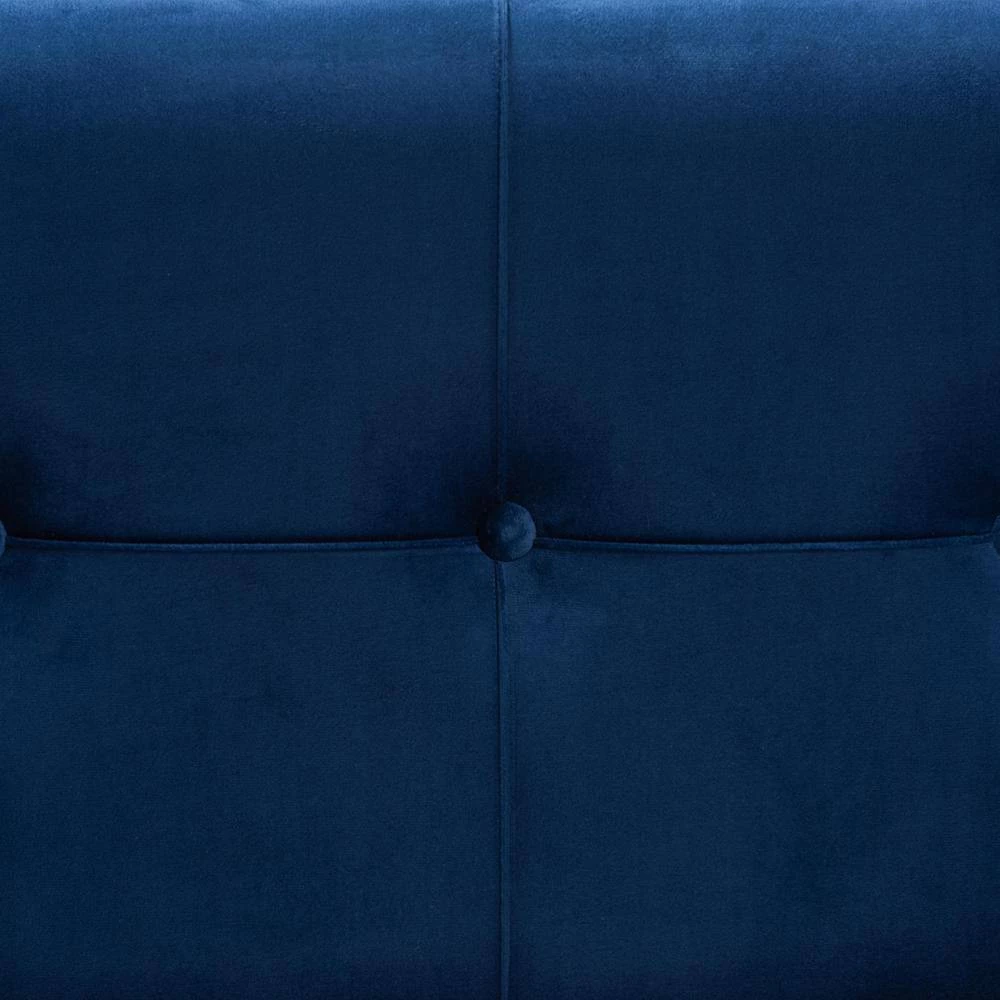 Parker 18.9 in. H x 48 in. W x 16.5 in. D Navy Blue and Gold Storage Trunk Ottoman by Baxton Studio - Image 7