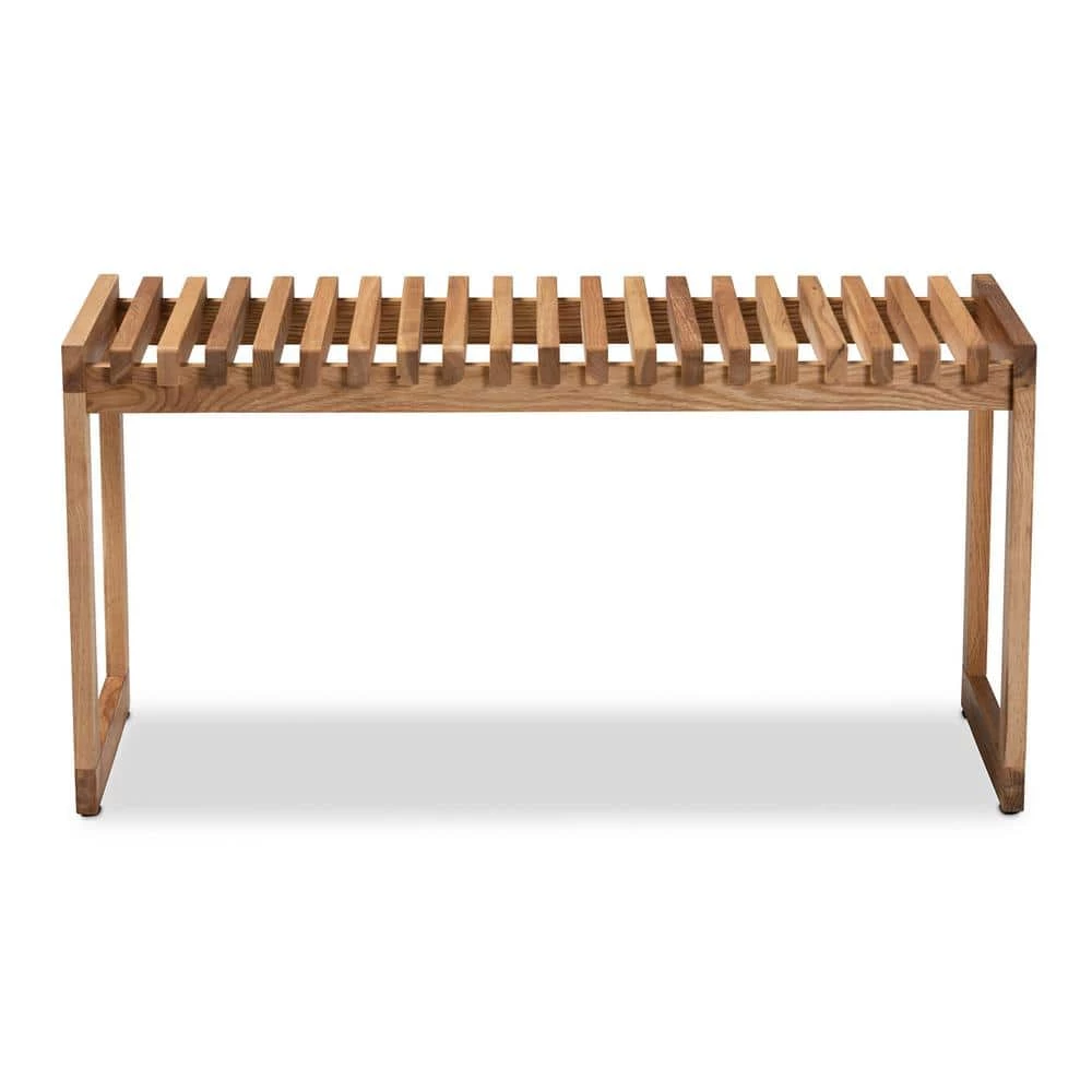 Kaleb Brown Bench (17.7 in. H x 34.6 in. W x 13.8 in. D) by Baxton Studio