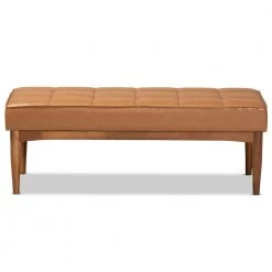 Sanford Copper Bench 17.3 in. H x 47 in. W x 17.7 in. D by Baxton Studio