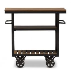 Kennedy Vintage Industrial Kitchen Cart by Baxton Studio