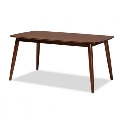 Edna Walnut Finished Wood Dining Table by Baxton Studio
