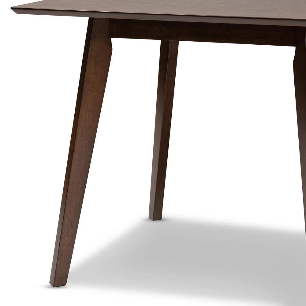 Pernille Walnut Dining Table by Baxton Studio - Image 5