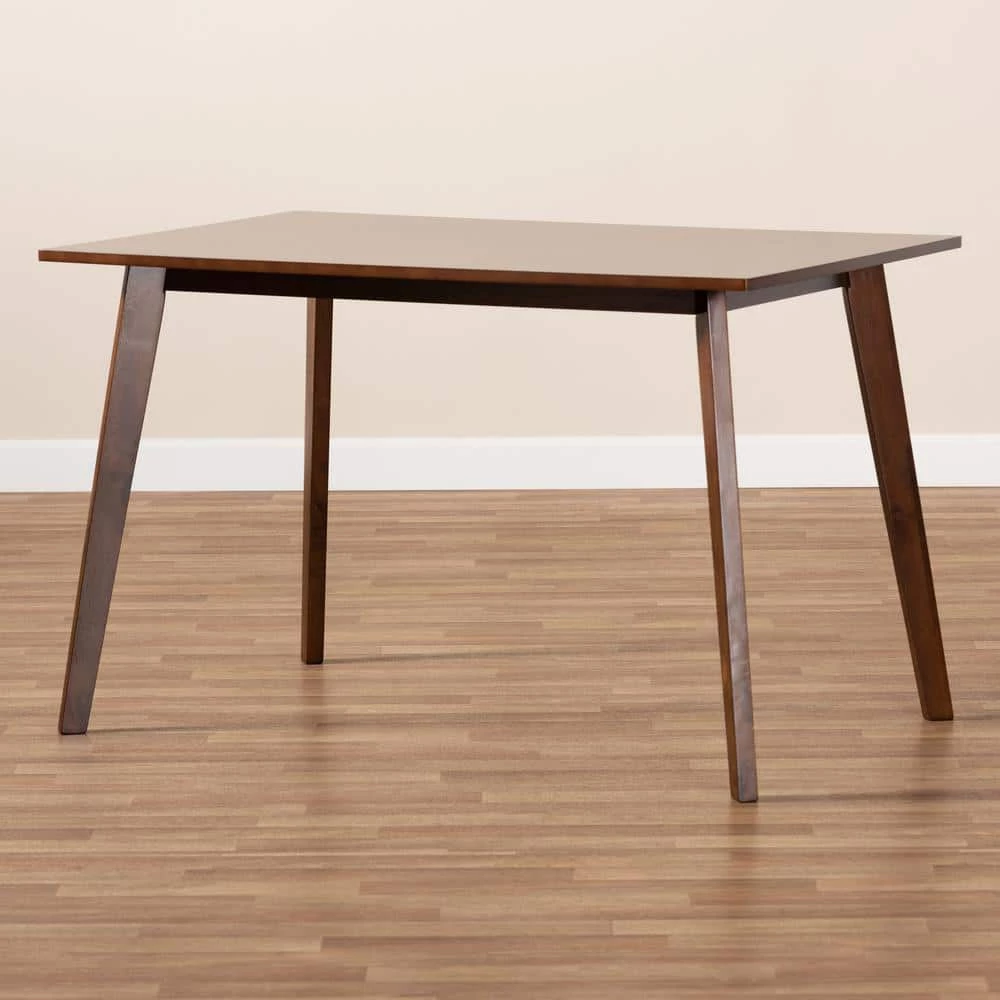 Britte Walnut Dining Table by Baxton Studio - Image 5