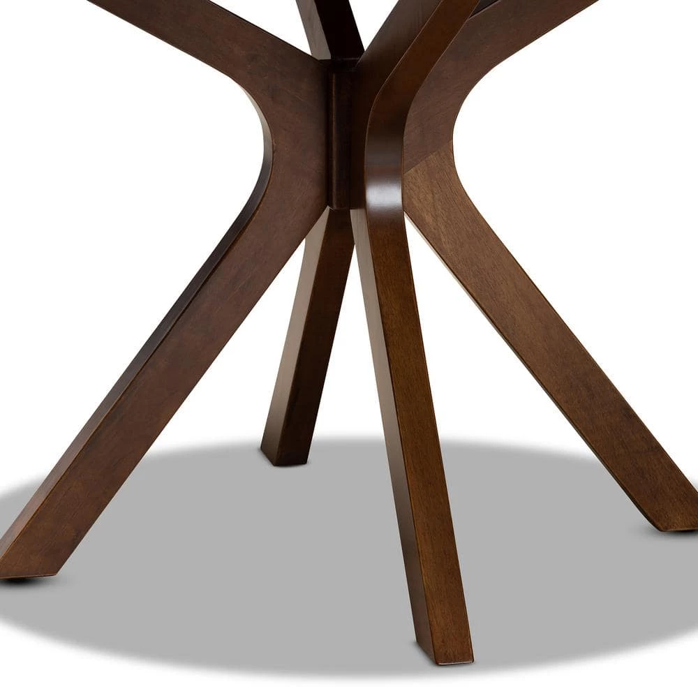 Kenji Walnut Dining Table by Baxton Studio - Image 7