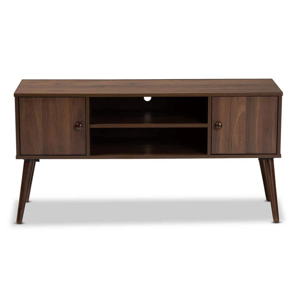 Alard Walnut Modern TV Stand by Baxton Studio - Image 5
