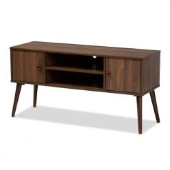 Alard Walnut Modern TV Stand by Baxton Studio