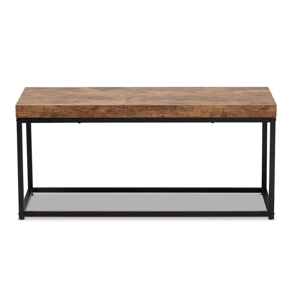 Bardot Brown Bench (17.7 in. H x 39.4 in. W x 15.7 in. D) by Baxton Studio