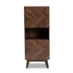 Hartman Walnut Brown Accent Storage Cabinet by Baxton Studio