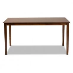 Eveline Walnut Brown Dining Table by Baxton Studio