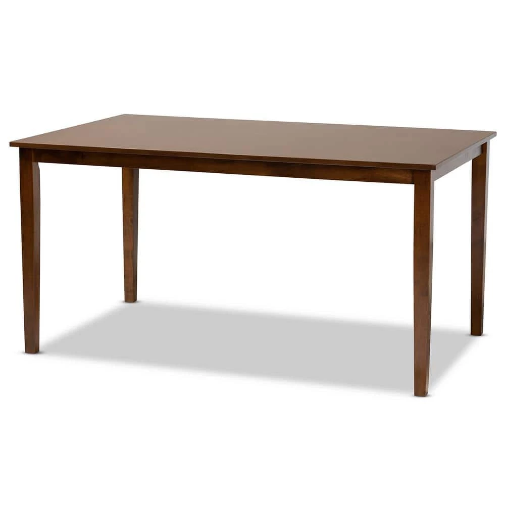 Eveline Walnut Brown Dining Table by Baxton Studio - Image 2