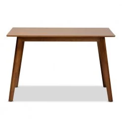 Maila 47.2 in. Rectangular Walnut Brown Wood Dining Table (Seats 4) by Baxton Studio