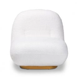 Paiva White and Gold Accent Chair by Baxton Studio