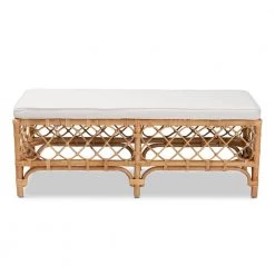 Orchard Brown Bench (18.13 in. H x 48 in. W x 18.25 in. D) by Baxton Studio