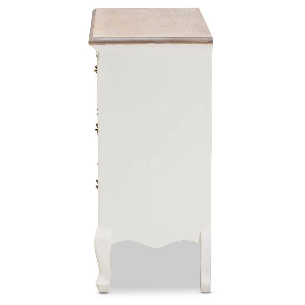 Amalie White and Oak Storage Cabinet by Baxton Studio - Image 6