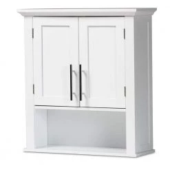 Turner White Bathroom Accent Cabinet by Baxton Studio