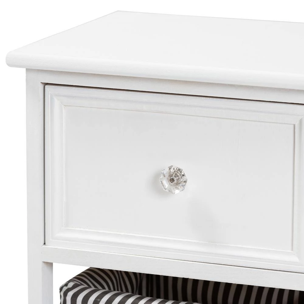 Hayden White Storage Cabinet with 2-Drawers by Baxton Studio - Image 5