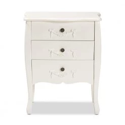 Eliya White Storage Cabinet by Baxton Studio