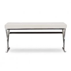 Herald White Bench by Baxton Studio