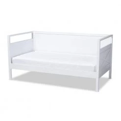 Cintia White Twin Daybed by Baxton Studio