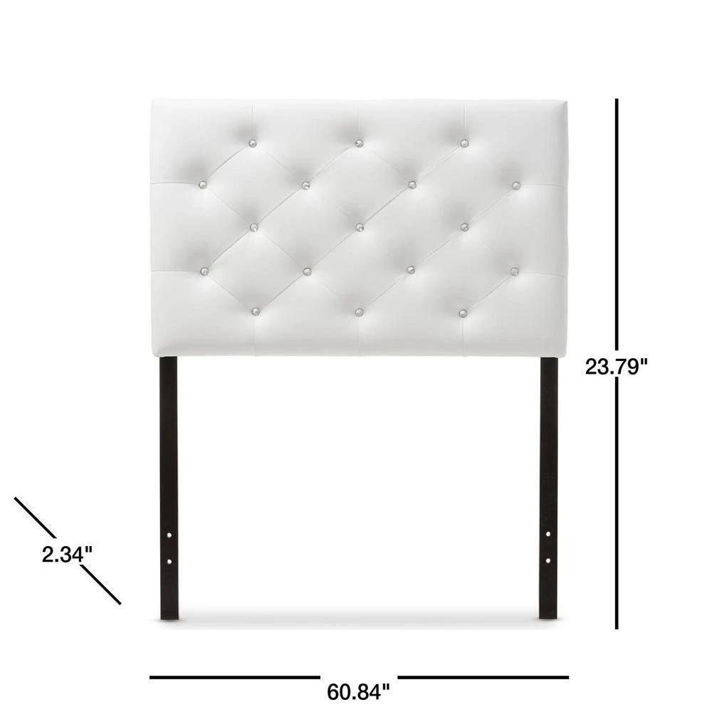 Viviana White Queen Headboard by Baxton Studio - Image 3
