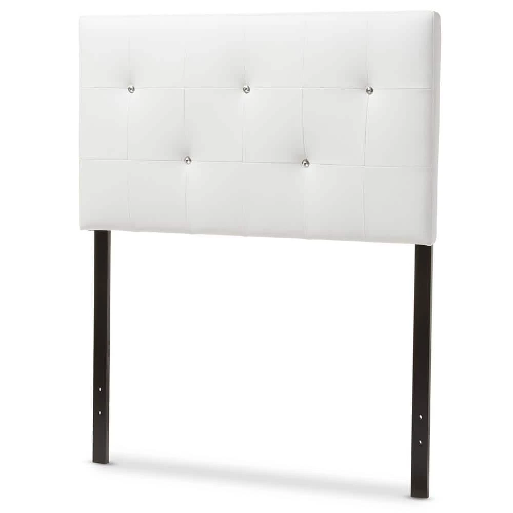 Dalini White Twin Headboard by Baxton Studio - Image 2