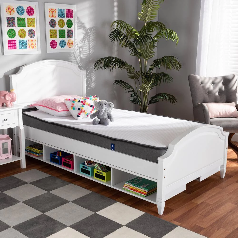 Emery 6 in. Dual Layered Memory Foam Tight Top Hypoallergenic Twin Mattress by Baxton Studio - Image 6