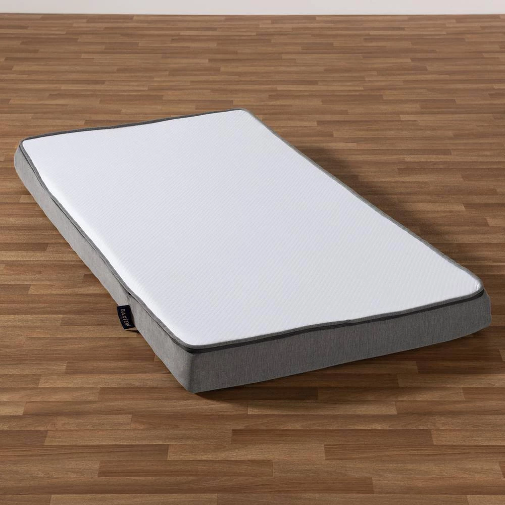 Emery 6 in. Dual Layered Memory Foam Tight Top Hypoallergenic Twin Mattress by Baxton Studio - Image 4